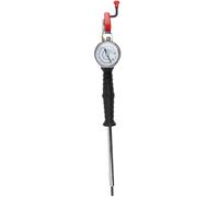 Cranked Tire Inflator - Hand Powered Pressure Gauge Air Nozzle | Quick Inflation Adapter Tool - Multipurpose Vehicle Maintenance Equipment - Steel Rod Pump For Motorcycle Truck SUV Car
