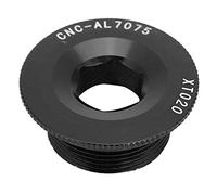 Crankset Bolts, Aluminum Alloy Durable Crank Arm M20*10 Screws Bolt with Threads BB Axis Screws for 590 596 XT SLX Integrated Sprocket Wheel (Black)