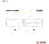 GLYCO H084/5 0.50mm Crankshaft bearing