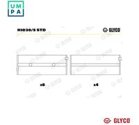 4x ✅Fits GLYCO H1030/5 STD Crankshaft Bearing H1030/5 STD Crankshaft ⭐UK Seller⭐