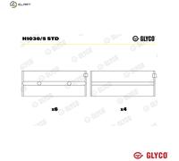 CRANKSHAFT BEARING H1030/5 STD STD FOR AR00526/00536/01563/00526S/10538 1.6L