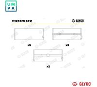 Glyco Crankshaft Bearing H1056/5 STD - for 2.3L & 2.5L 4-cyl