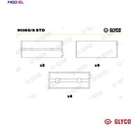 CRANKSHAFT BEARING H1105/5 STD STD FOR HCPBRFAHCPAHCPDHCPCRFBRFDRFKRFM 1.8L