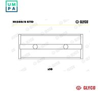 CRANKSHAFT BEARING H1359/5 STD STD FOR HR15DE 1.5L H5F 400 1.2L H4M430 1.6L