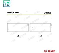 GLYCO H997/6 STD Crankshaft bearing