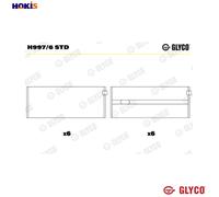 CRANKSHAFT BEARING H997/6 STD STD FOR OM602.911/912/930/931/961/962/939 2.5L