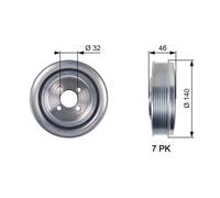 GATES TVD1078 Crankshaft pulley