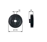 GATES TVD1123 Crankshaft pulley