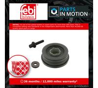 febi bilstein 34166 Pulley Decoupled, for crankshaft with screw and disc, Pack of 1