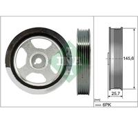 Crankshaft Pulley fits HYUNDAI ACCENT RB 1.4 1.6 2010 on Belt INA 231232B720 New