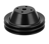 Crankshaft Pulley Double Groove Long Water Pump Pulley Replacement for Chevy Small Block SBC 262 350 400 Engine