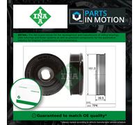 Crankshaft Pulley fits RENAULT TRAFIC Mk3 1.6D 2014 on Belt INA 123032762R New
