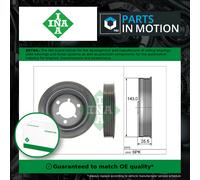 INA Crankshaft Pulley 544 0145 10 with Vibration Damper for Citroën Peugeot Fiat