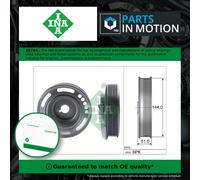 Crankshaft Pulley (TVD) 544016810 INA Torsional Vibration Damper 55565300 615062