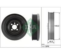 Crankshaft Pulley (TVD) fits AUDI Torsional Vibration Damper INA 038105243L New