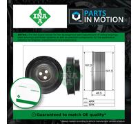 Crankshaft Pulley (TVD) fits FORD TRANSIT CUSTOM V362 TDCi 2.2D 2012 on INA New