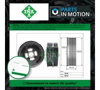 Crankshaft Pulley (TVD) fits FORD B-MAX 1.6 2012 on Torsional Vibration Damper