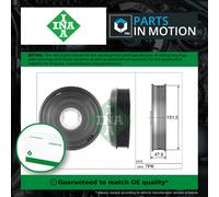 Crankshaft Pulley (TVD) fits VAUXHALL MOVANO B 2.3D 2010 on INA 4420381 93168039