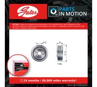 Crankshaft Pulley (TVD) TVD1078 Gates Torsional Vibration Damper 504017415 New