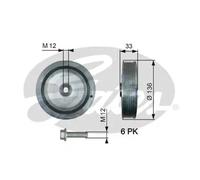 GATES TVD1008A Crankshaft pulley