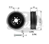 GATES TVD1015A Crankshaft pulley