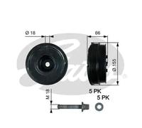 GATES TVD1037A Crankshaft pulley