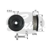 New Belt Pulley, crankshaft for NISSAN OPEL RENAULT VAUXHALL:AVANTIME 4401782