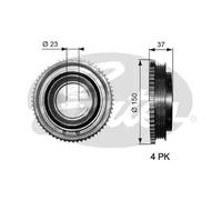 GATES TVD1053 Crankshaft pulley