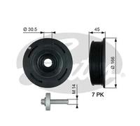 Crankshaft Pulley TVD1054A GATES for RENAULT NISSAN OPEL