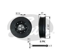 GATES TVD1060A Crankshaft pulley