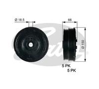 GATES TVD1068 Crankshaft pulley