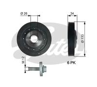 Crankshaft Pulley TVD1113A GATES for RENAULT NISSAN
