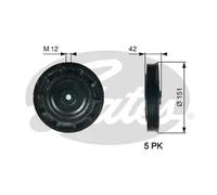 GATES TVD1116 Crankshaft pulley