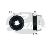 GATES TVD1130 Crankshaft pulley