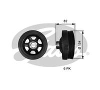 GATES TVD1139 Crankshaft pulley