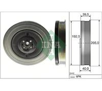Crankshaft Pulley with vibration absorber 544 0503 10 INA for VOLVO POLESTAR
