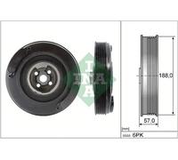 Crankshaft Pulley (TVD) fits VW LT Mk2 2.5D 96 to 06 Torsional Vibration Damper