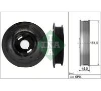 Crankshaft Pulley with vibration damper 544 0072 10 INA for OPEL SAAB