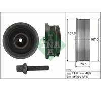 Crankshaft pulley with vibration damper 544 0082 20 INA for BMW 3 Compact 3 1 X3