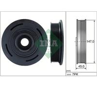 Crankshaft Pulley with vibration damper 544 0098 10 INA for RENAULT NISSAN OPEL