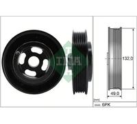 Crankshaft Pulley with vibration damper 544 0126 10 INA for FORD C-MAX II B-MAX