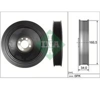 Crankshaft Pulley (TVD) fits FIAT 500L 1.6D 2012 on Torsional Vibration Damper