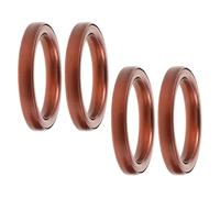 Crankshaft Ventilation Pipe 4Pcs Exhaust Gasket Stable Copper Replacement Fit for 50Cc 110Cc 125Cc Motorcycle Pipe Flange Manifold Washer Muffler Pad Crankcase Vent Hose