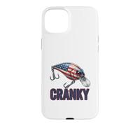 Cranky American Flag Crankbait Fishing Lure Case for iPhone 15 Plus