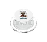 Cranky Cat Coffee No Miracles Morning Humor PopSockets PopGrip for MagSafe