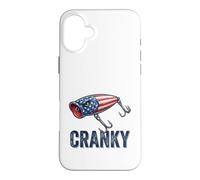 Cranky Fishing Popper Lure American Flag Patriotic Case for iPhone 16 Plus