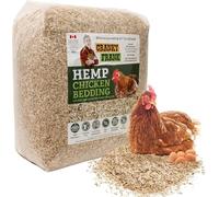 Cranky Frank Chicken Hemp Bedding - 75 Usable Liters, 20 LB - All Natural, Dust-Free, Bedding for Chickens and Pets - Super Absorbent