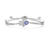 Cranmadia Sterling Silver Bracelets for Women, Cross/Infinity/Heart, Dainty Bolo Bracelet, Birthday Gifts for Women, Teens, Girls, Mother, Girlfriend, Wife, Her, 9.5 Inch Long, one size, Sterling