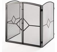 Crannog Heavy Duty Fire Guard Screen with Front Door, Features Back Safety Latch for Child & Baby. for Fireplace, Open Fire, Log Burner. Screen Fireguard to Keep Dog, Cat, Pet & Dogs Safe (Design)