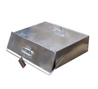 Crannog Large Galvanised HOT ASH Carrier Metal Box Bucket Fireproof with Lid for Tidy Fireplaces, Fire Pits, Wood Burning Stoves-Hearth Accessories Fireplace Size: (43cm x 33cm x 13cm)